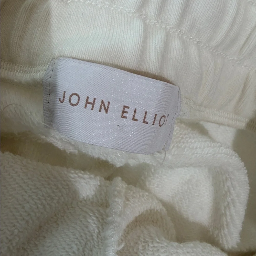 John Elliott Sweatpants Size XS Off White Ivory EUC 100% Cotton Pockets